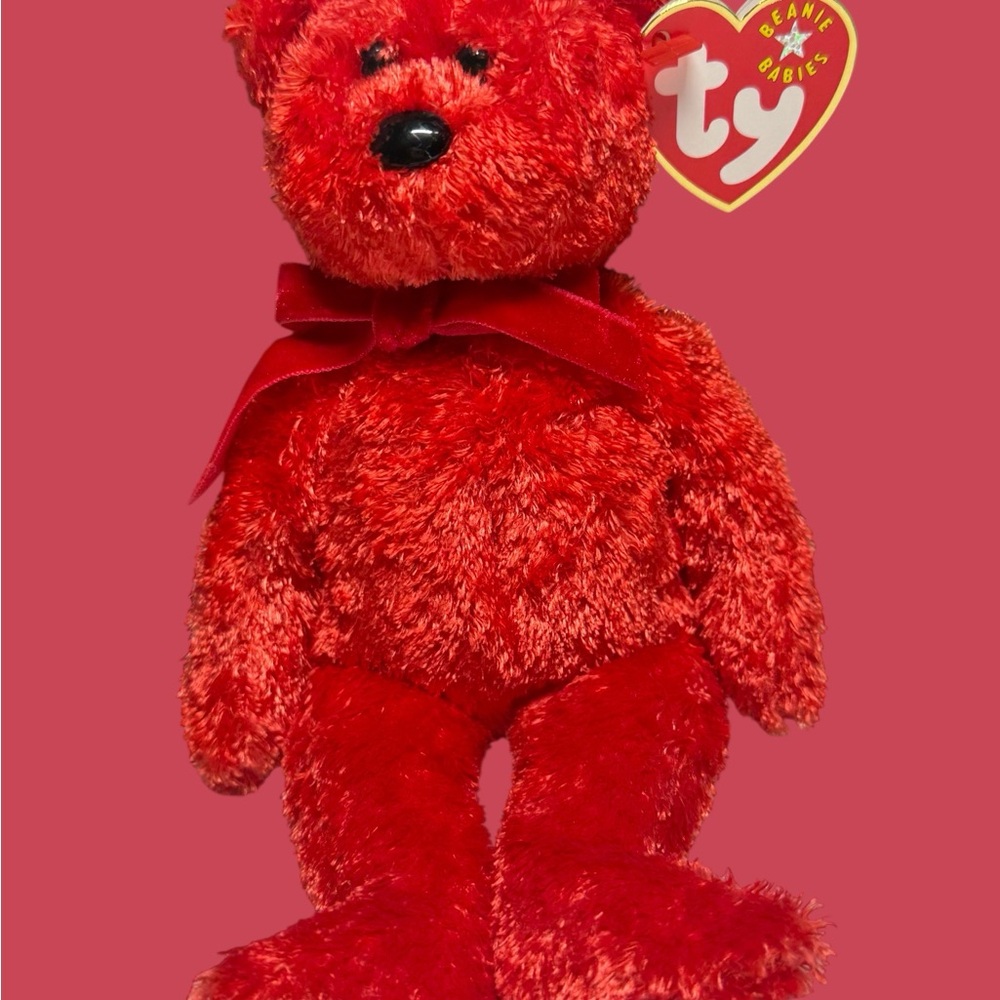 Ty Beanie Babies Plush Red Bear